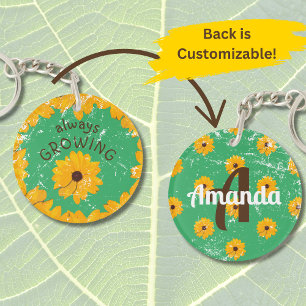 Sunny Gult Flower Wore-look för akrylisk nyckelked
