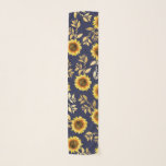 Sunny Gult Guld Solblommor Löv Mönster Sjal<br><div class="desc">Blommönstret elegant och chic är en perfekt för sommarsäsongen. Det har en gult och en bruna vattenfärg som målas solrosblomma mönster med faux tryckt guld på löv ovanpå en enkel marin blå bakgrund. Det här är trendig, land och modernt. ***VIKTIG DESIGN-ANMÄRKNING: Om du vill ha en anpassad design-begäran, t.ex. matchande...</div>