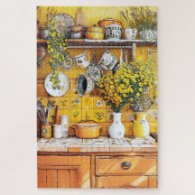 Sunny Gult Kitchen Jigszle Puzzle