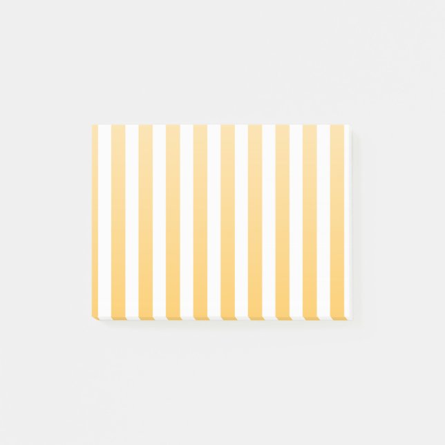 Sunny gult och vitt kandy rand post-it block (Framsida)