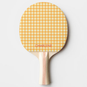Sunny Gult Orange Ish Gingham Play Pingisracket