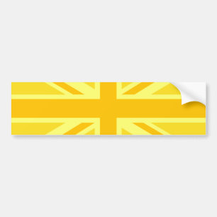 Sunny Gult Union Jack British Flagga Decor Bildekal