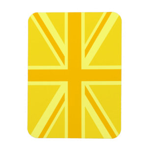 Sunny Gult Union Jack British Flagga Decor Magnet