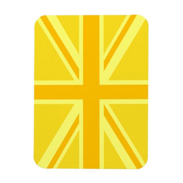 Sunny Gult Union Jack British Flagga Decor Magnet (Vertikal)