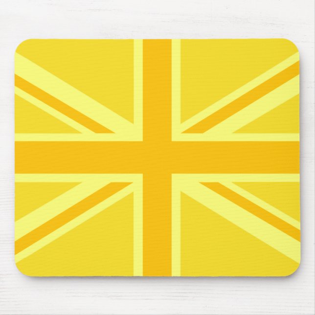 Sunny Gult Union Jack British Flagga Decor Musmatta (Framsidan)