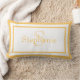Sunny Gult/ White Monogram Namn Keepsaké Pillow Lumbarkudde