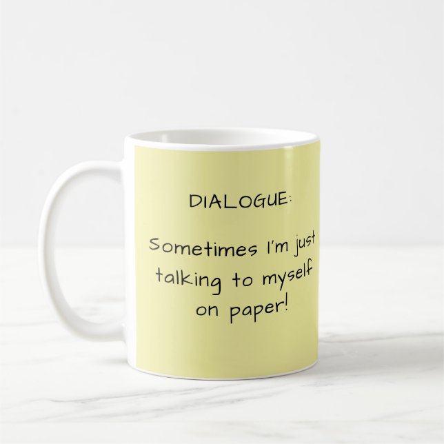 Sunny Gult Writer's Pun Author Writer Gift Kaffemugg (Vänster)