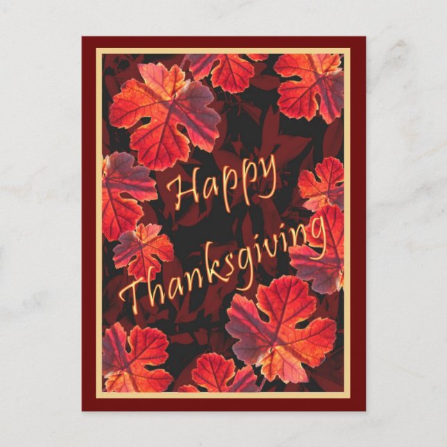 Sunny Höst löv Vykort (Framsida)