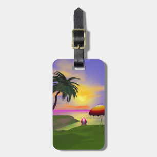 Sunny Island Beach Vacation Bagagebricka