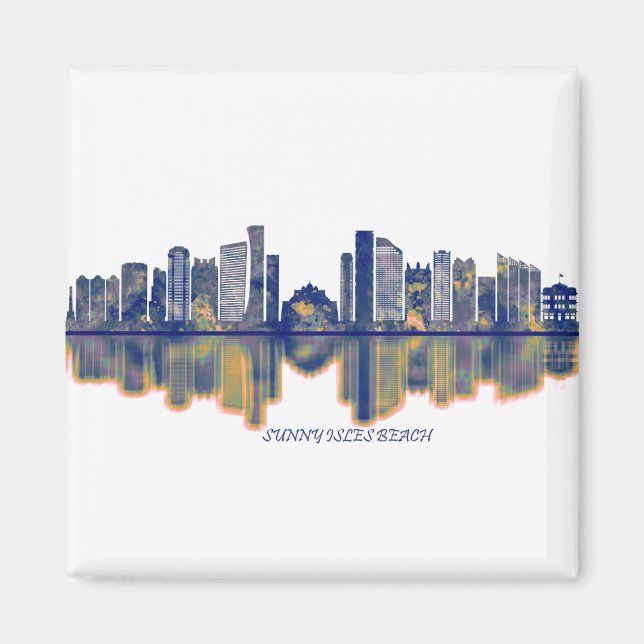 Sunny Isles Beach Skyline Magnet (Framsidan)