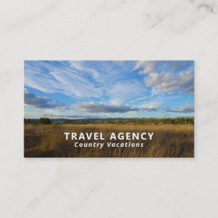 Sunny Land Scene, Travel Agent Affärskort Visitkort