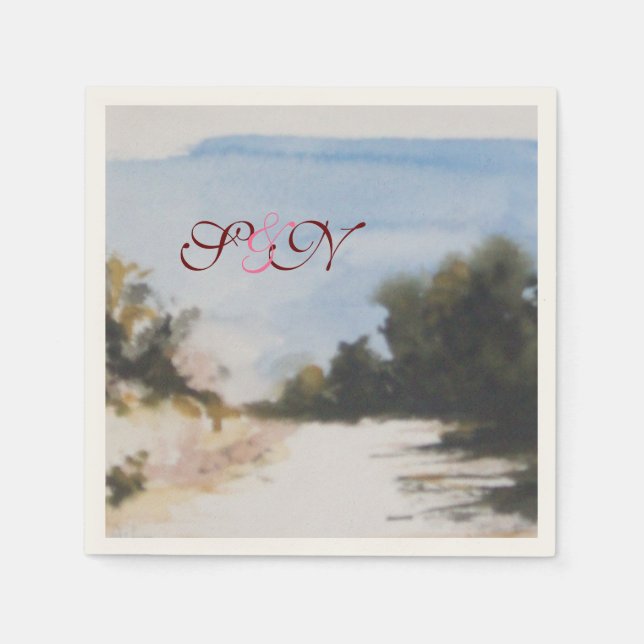 SUNNY LANTRYSIDE I TUSCANY MONOGRAM PAPPERSSERVETT (Framsidan)