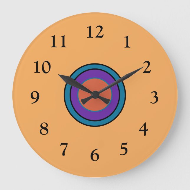 Sunny Lemon/Guld med Cerice Lila Center Stor Klocka (Framsida)