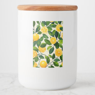 ’Sunny Lemon Storage Burk’ Mat Etikett