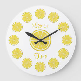 Sunny Lemon Time Wall Clock Stor Klocka