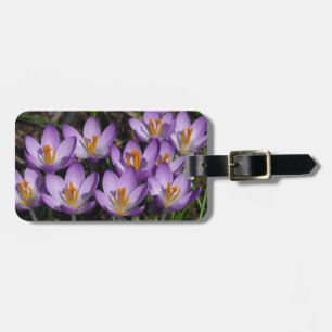 Sunny Lila Crocuses Bagagebricka