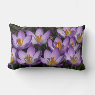 Sunny Lila Crocuses Lumbarkudde