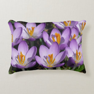 Sunny Lila Crocuses Prydnadskudde