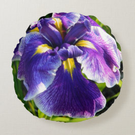 Sunny Lila Iris Round Pillow Rund Kudde