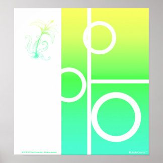 Sunny lily abstrakt print poster