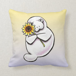 Sunny Manatee Off-Leash Art™ Kudde