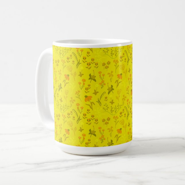Sunny Meadow Flowers Kaffemugg (Framsida vänster)