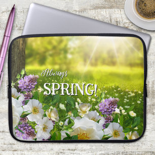 Sunny Meadow med Flowers Vår Laptop sleeve