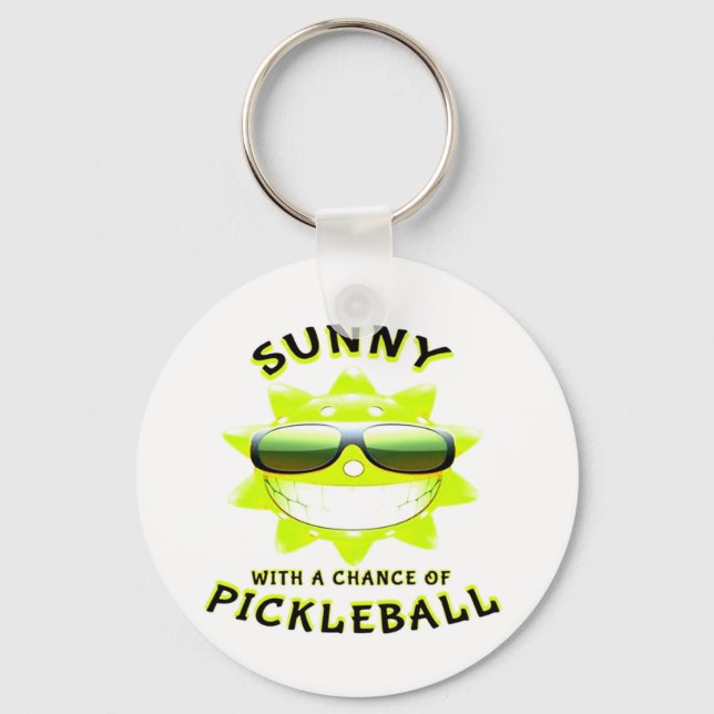 Sunny Med PickleBall-chans Nyckelring (Framsida)
