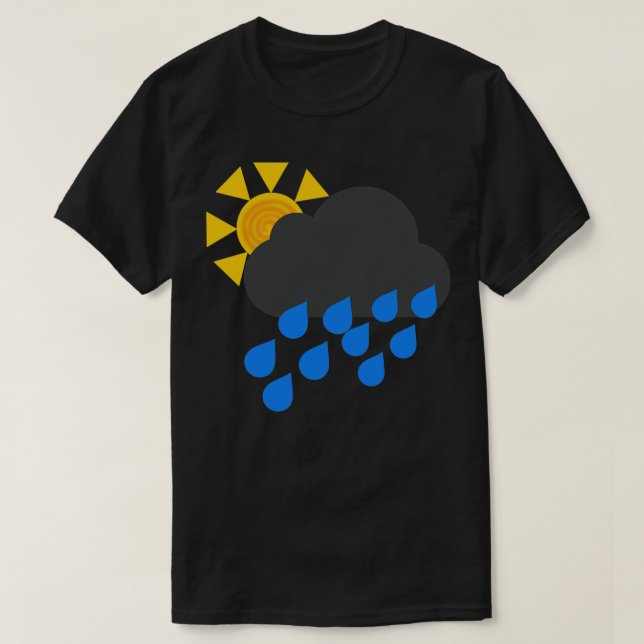 Sunny med Showers T Shirt (Design framsida)