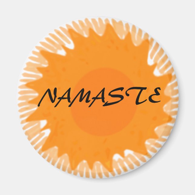 Sunny Namaste - Yoga Magnets Magnet (Framsidan)