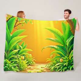 Sunny Nature Väg Art Fleecefilt