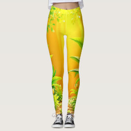 Sunny Nature Väg Art Leggings