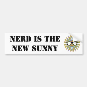 Sunny Nerd Glasses + din backgr. & idéer Bildekal