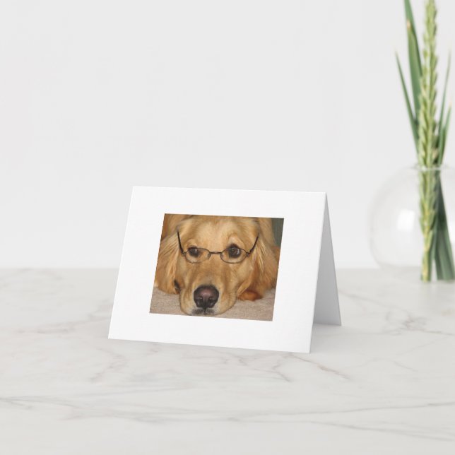 Sunny Note Card - Sunshine Golden Retriever Resc Kort (Framsida)