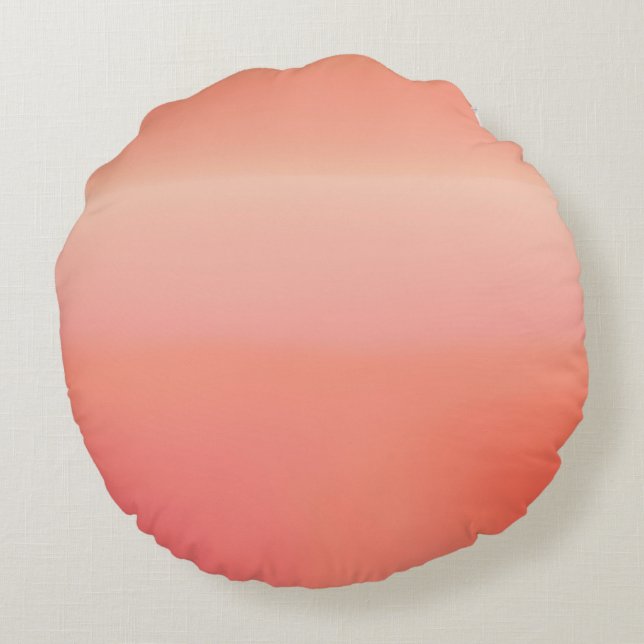 Sunny Peach AI art. Rund Kudde (Baksidan)