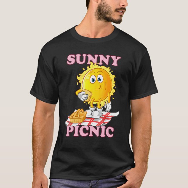 Sunny Picnic-måltid utomhus T Shirt (Framsida)