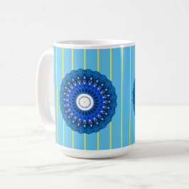 Sunny Pinstripe Turcos och Blue Mandala Mugg