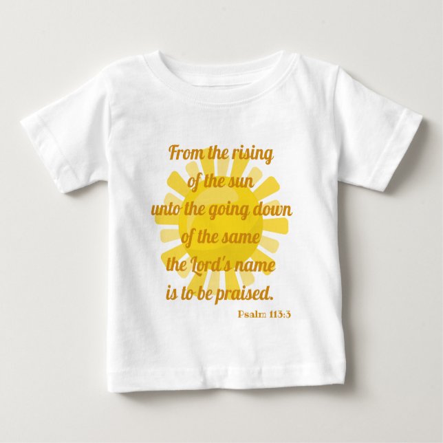Sunny Pising Bible Scripture T Shirt (Framsida)