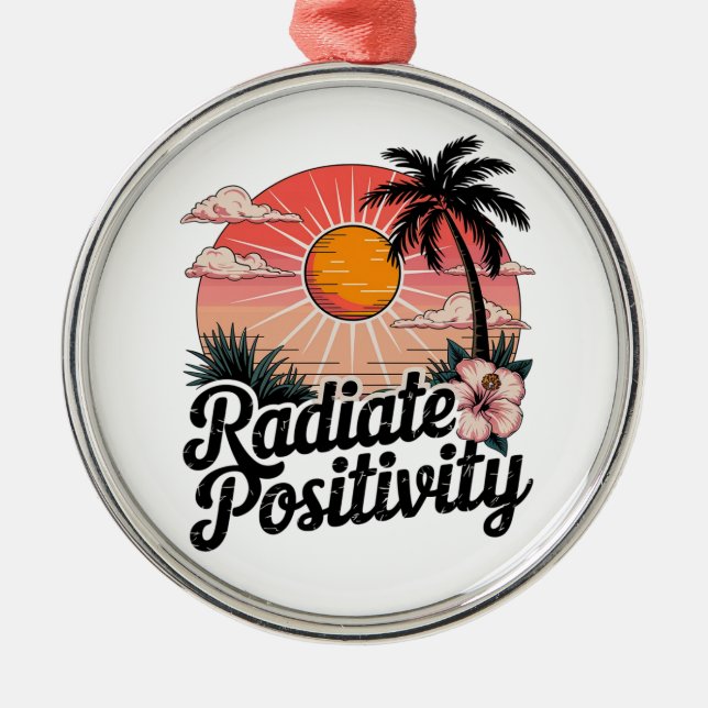 Sunny positiv scen julgransprydnad metall (Framsidan)