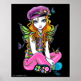 "Sunny" Poster från Canded Butterfly Rainbow Fairy