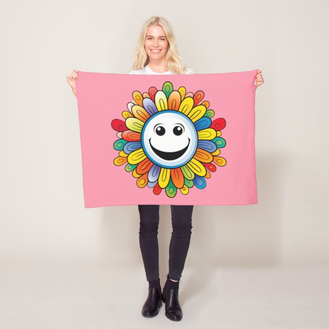 Sunny Ray Flower Fleecefilt (På plats)