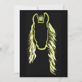 Sunny reflektion av en häst julkort