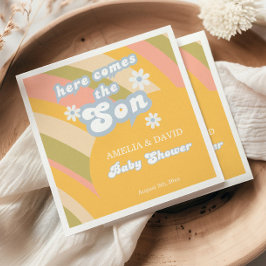 Sunny Retro Pastel här kommer hit från barnskåran Pappersservett