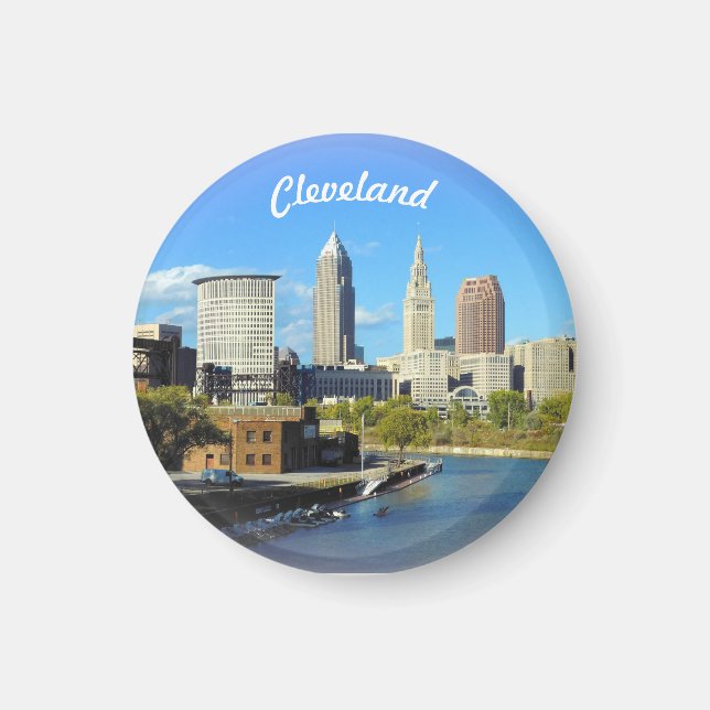 Sunny River View Cleveland Magnet (Framsidan)