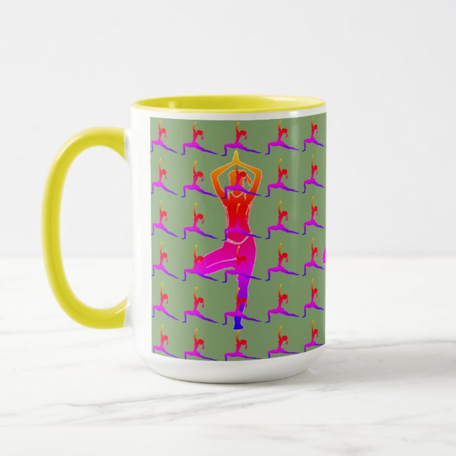 Sunny Roligt Yoga Design’ Combo Coffee Mugg/Kopp Mugg (Vänster)