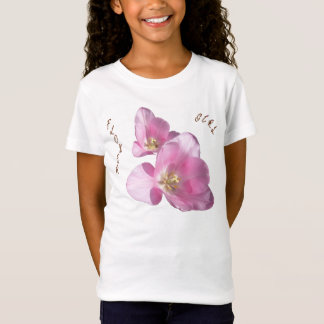 Sunny Rosa Tulips Flower Girl Babydoll T-shirt