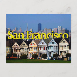 Sunny San Francisco w/ San Francisco i Himlar Vykort