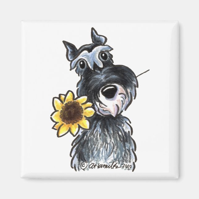 Sunny Schnauzer Classic Magnet (Framsidan)