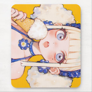 Sunny Scoop Anime Girl med Vanilla Cone Musmatta