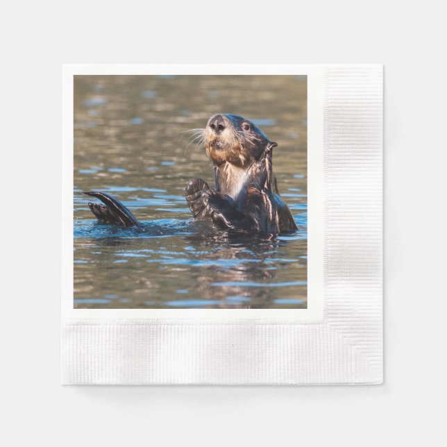 Sunny Sea Otter Pappersservett (Framsidan)